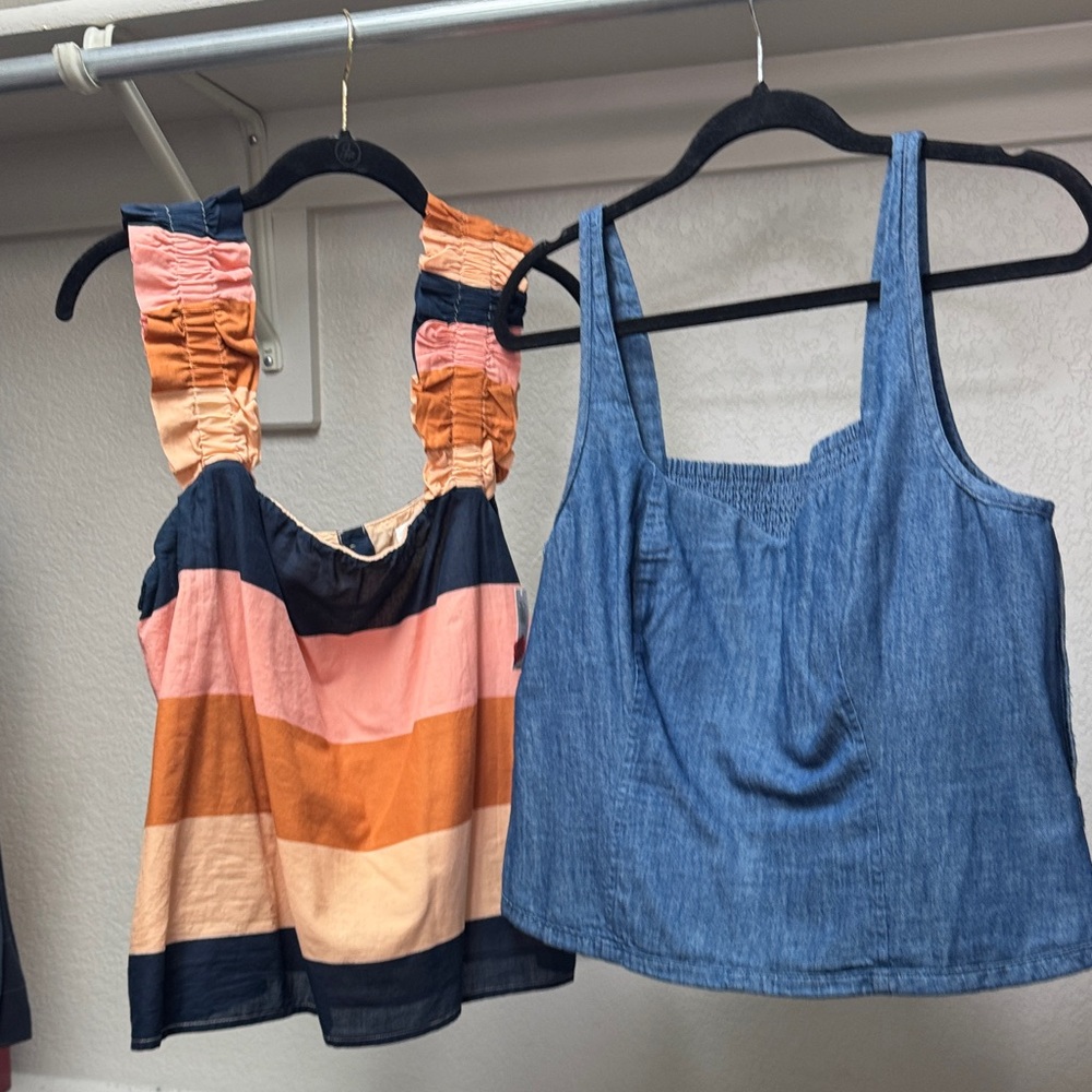 Evereve Multicolor and Denim Tops